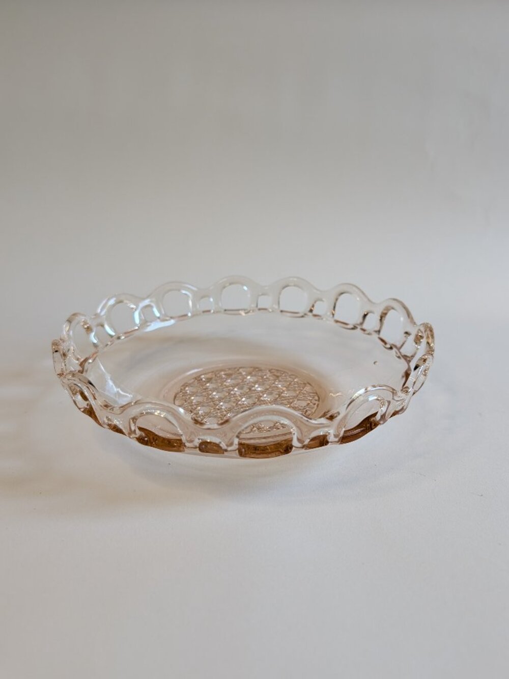 Vintage Pink Depression Glass 8" Serving Bowl